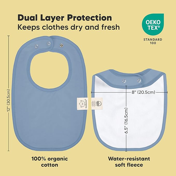 8-Pack Organic Baby Bibs for Boys, Girls - Soft Cotton Drooling and Teething Bibs for Baby Girl & Boy, Extra Absorbent, Easy To Clean & Put On for Toddler, Newborn, Infant 0-24 Months (Boho)