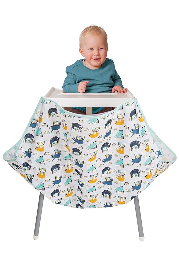 High Chair Food Catcher for Babies & Toddlers, Wipeable & Washable | Mumma's Little Helpers (Sloths)