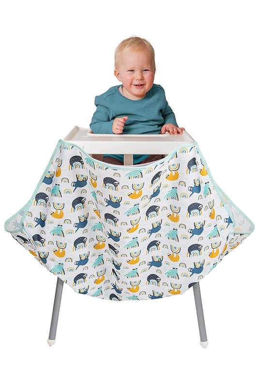 High Chair Food Catcher for Babies & Toddlers, Wipeable & Washable | Mumma's Little Helpers (Sloths)