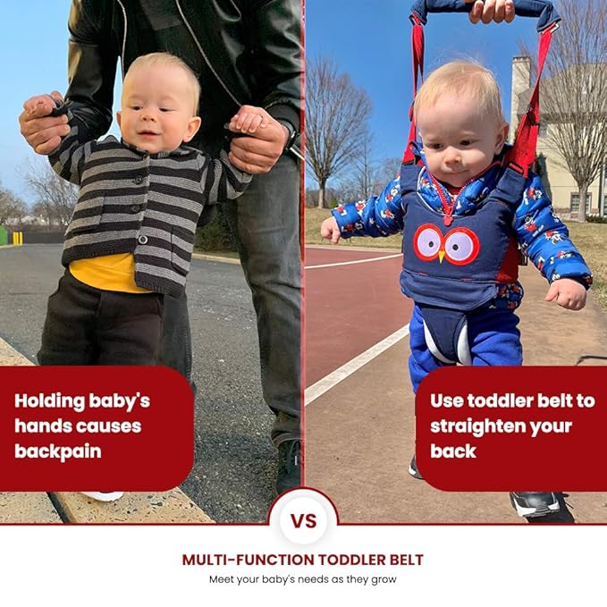 Watolt Baby Walking Harness - Handheld Kids Walker Helper - Toddler Infant Walker Harness Assistant Belt - Child Baby Walk Learning Help Support Assist Trainer Tool - for 7-24 Month Old