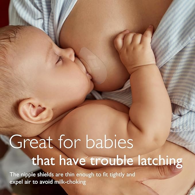 Momcozy Contact Nipple Shields, 100% Food-Grade Silicone for Breastfeeding Difficulties, Ultra-Thin & Super-Soft, Made Without BPA/BPS, Include Carry Case, 20mm