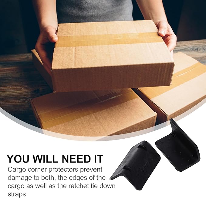 TEHAUX 100 Pcs Plastic Corner Guards 2.16X1.18X1.18 Inch Cargo Corner Protectors for Straps Edge Protection Load Securement Shipping Pallet