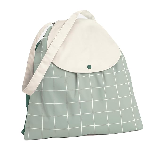 Esembly Day Bag – Reusable Wet and Dry Bag Made From Recycled Fabric With Dual Waterproof Compartments for Cloth Diapers, Swimsuits, Toiletries, and Snacks - Lattice