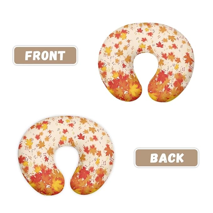 Maple Leaf Note Baby Fashion Nursing Pillow Cover Baby Breastfeeding Slipcover Newborn Safety and Comfy Cover for Daily Life, 1 Pack