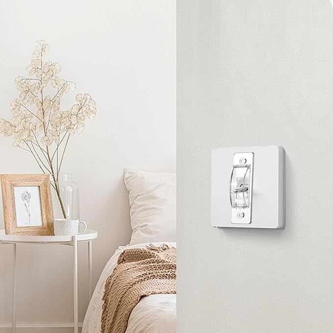 8 Pcs Light Switch Guard Cover Baby Proof Wall Switch Cover Guard Light Switches Blocker for Toggle Lights Switches Protects Your Lights Circuits from Being Accidentally Turned On or Off