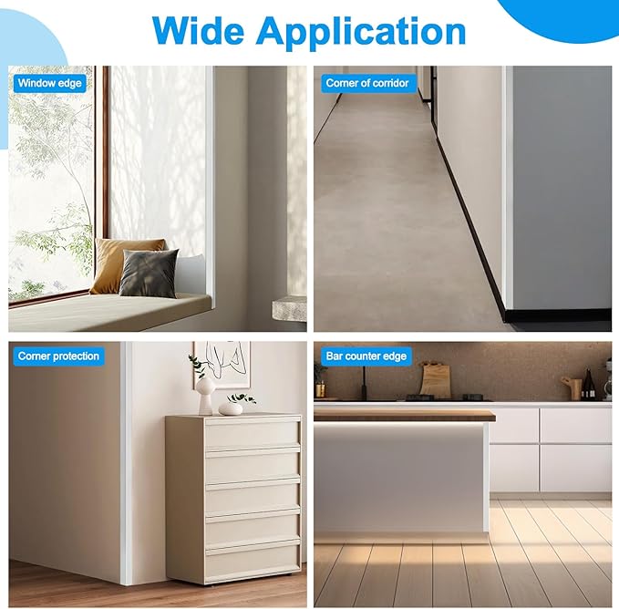 4Pack Aluminum Metal Corner Protector, 45″x 1″ Peel and Stick L Molding Corner Guards with 90° Angle, for Wall Door Frame Cabinet Furniture Baseboard Protection and Decoration (Silver)