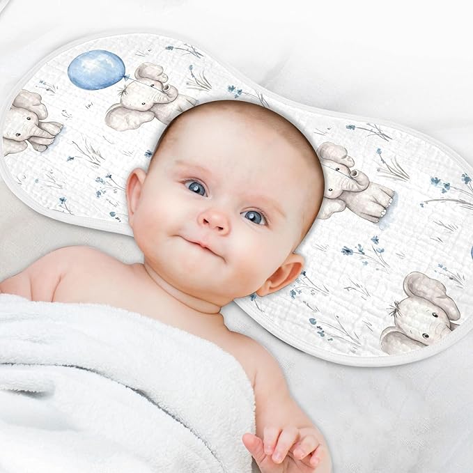 vvfelixl Watercolor Painting Elephant Burp Cloths for Baby Boy Girls Baby Washcloths Burp Rags 1 Pack