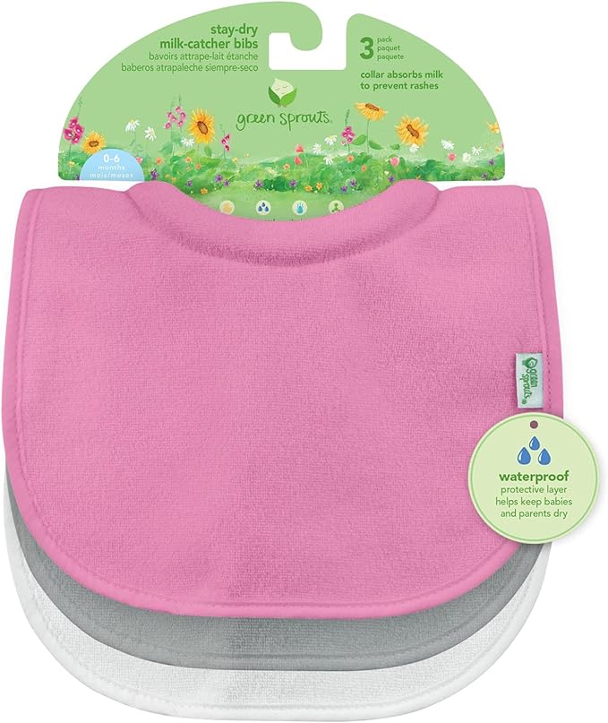 green sprouts Stay-dry Milk Catcher Bibs