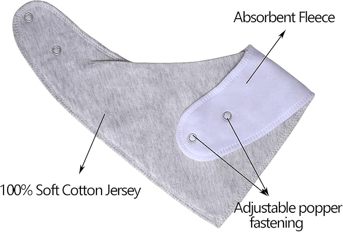 Maiwa Cotton Bandana Drool Bibs for Baby Girl Boys for Drooling and Teething for 8 Pack