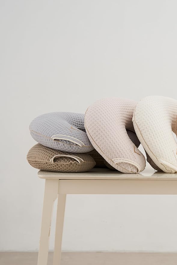 Organic Cover for Nursing Pillow • Premium Quality 100% Cotton Oeko-Tex Standard • Case for Breastfeeding and Bottle Feeding Pillow • Soft and Breathable • Only Cover (Brown Waffle)
