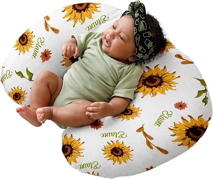 Dyoart Baby Nursing Pillow Cover,Personalized Name Soft Nursing Covers,Breastfeeding Pillow Slipcover for Bottle Feeding,Custom Gifts for Toddler Infant(23"x19"x5.5")(one Size)