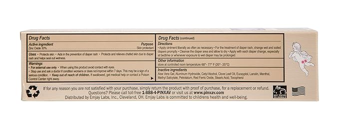 PINXAV Healing Cream, Fast Relief for Diaper Rash, Eczema, Chafing, Bed Sores, Acne, and Minor Cuts and Burns (4 OZ)
