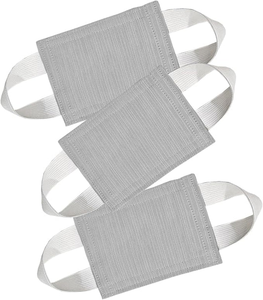 Door Silencer & Baby Proof Latch Cover - Quiet Close Cushion Pads That Prevent Slamming & Accidental Locking, Noise-Reducing Soft Close for Toddler Safety (3-Pack, Light Gray)