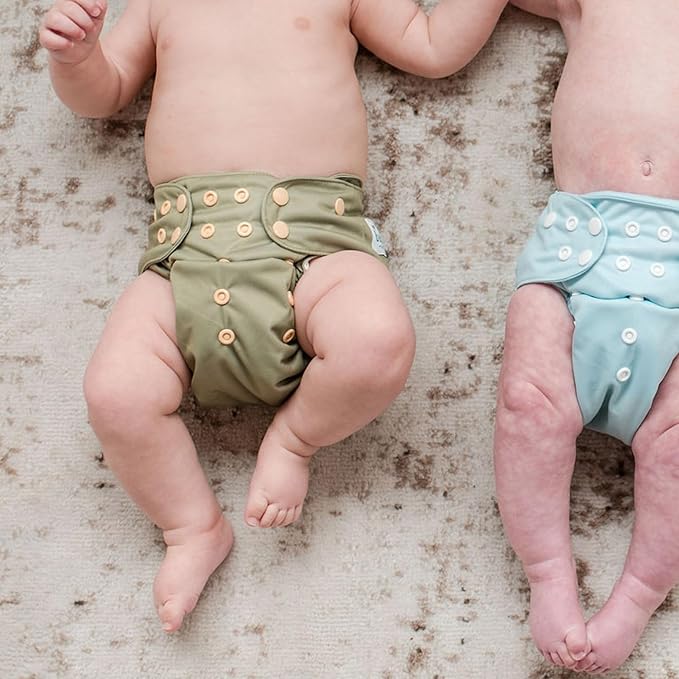 Sprout Pocket Cloth Diaper – Adjustable & Reusable Cloth Diaper with 1 Insert – Soft, Washable, Leakproof (Sage Olive)