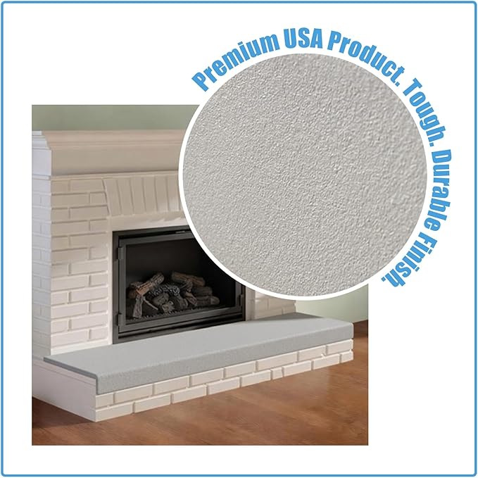 Kidkusion Soft Seat Edge Cushion | Made in USA | 120" | Taupe | Fireplace Safety Cushion | Hearth Pad