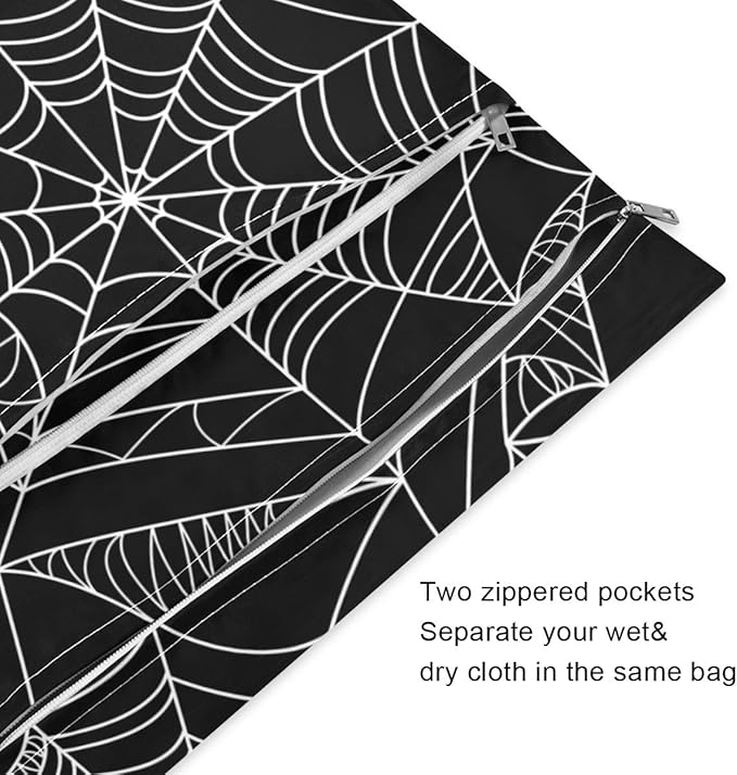 Cactus Plant Wet Dry Bag for Cloth Diaper&Swimsuit,Travel&Beach - Water Resistant Wet Bags - Perfect for Wet Clothes, Toiletries, 2 Pack