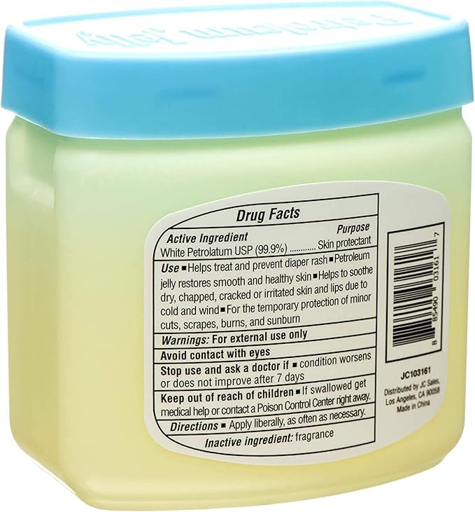 Petroleum Jelly, 6 oz, Pack of 4 (Fresh Scent Baby Blue)