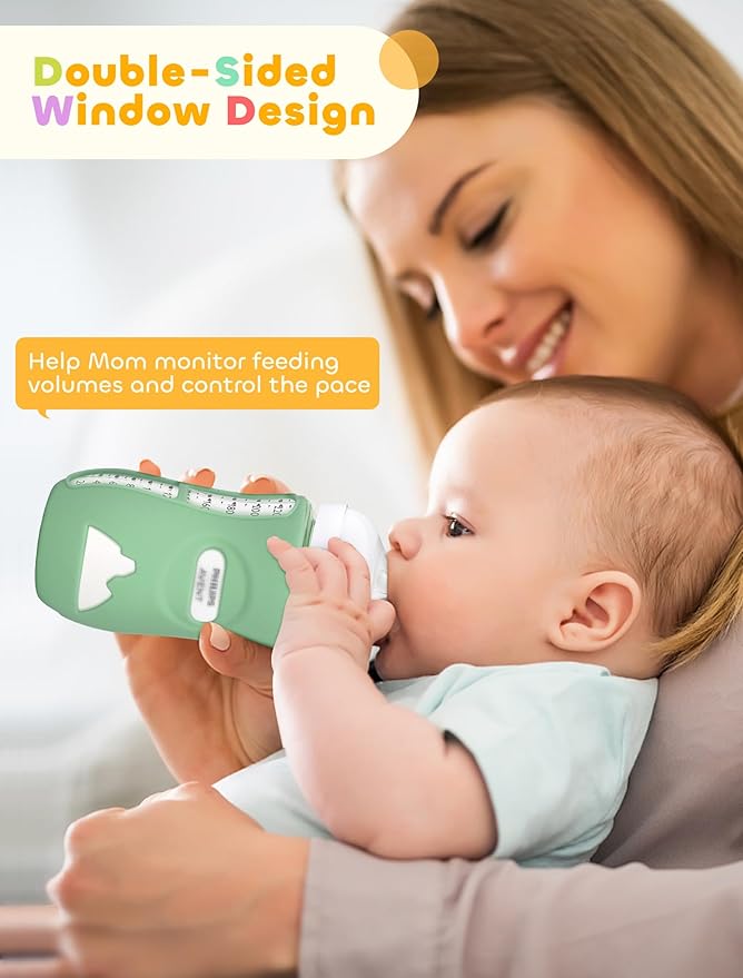 3 Pack Silicone Sleeves for Avent Natural Glass Baby Bottles, Protection and Insulation, Baby Bottle Sleeve Compatible with Avent Glass Bottles 8 oz, Dishwasher Safe (Blue+Green+Grey)