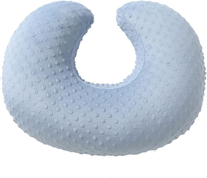 Baby Nursing Pillow Cover, Nursing Pillow Slipcovers for Breastfeeding Moms, Ultra-Soft Fit Standard Infant Nursing Pillows for Infant Newborn Baby Boy Girl (Blue)