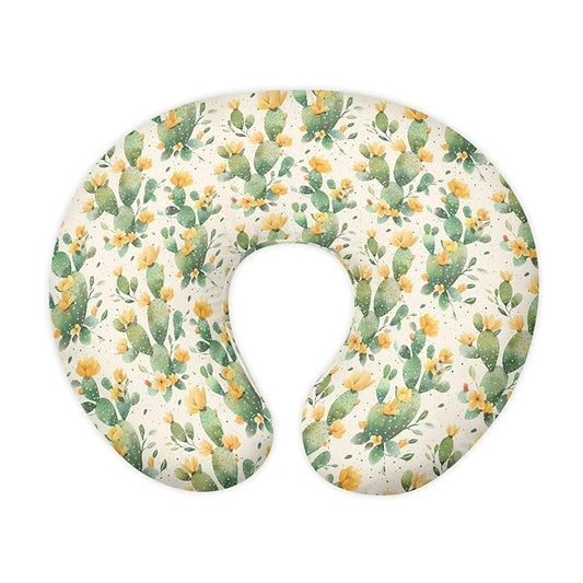 Cactus Pattern Pillow Cover for Infant Snug, Breathable Neutral Breastfeeding Pillow Cover for Bottle Feeding, Lightweight Breastfeeding Pillow Slipcover