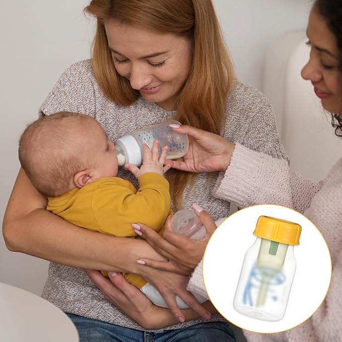 10Pcs Narrow Bottle Caps Compatible with Dr Brown's, for Medela, for Ameda, Storage Travel Caps Replacement for Dr Brown, Leak Proof Lids with Sealing Gasket, Fits Narrow Neck Bottles(Orange)