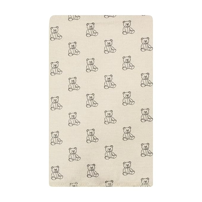 Hudson Baby Unisex Baby Cotton Flannel Burp Cloths, Teddy Bears 10 Pack, One Size