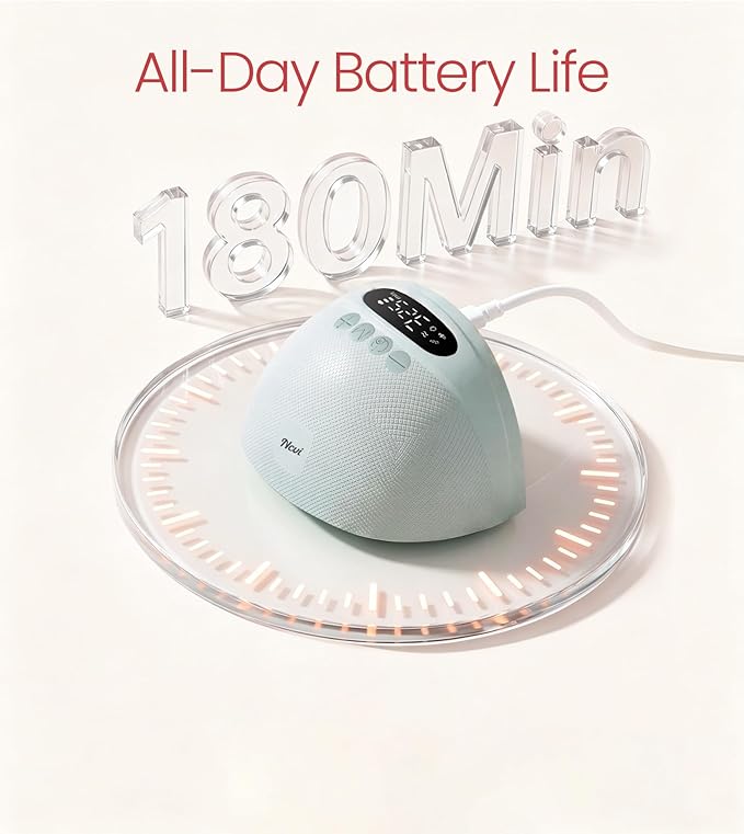 NCVI Breast Pump Hands Free, Wearable Electric Breast Pump with Strong Suction, 180min Battery Life with 4 Modes & 9 Levels, 19/21/24mm Flange Anti-Leakage Portable Breastfeeding Pump for Moms （Green）