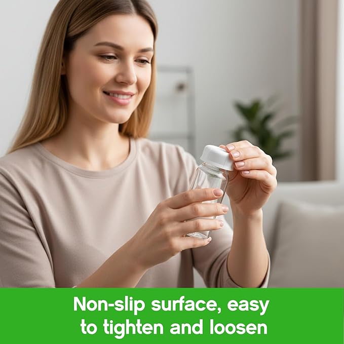 Baby Bottle Caps for Dr Brown Narrow Bottles, Travel Bottle Lids Replacement for Narrow-Neck Bottle, Tight and Leak-Proof, 6PCS, White