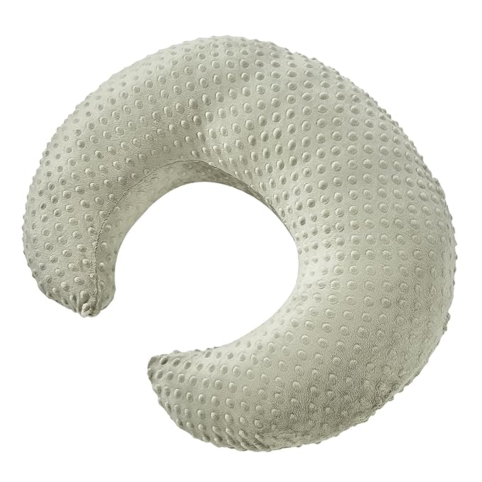 ESEN Plus Size Nursing Pillow and Body Positioner for Breast Feeding and Bottle Feeding, Ultra Soft Baby Breastfeeding Pillows with Removable Nursing Pillow Cover for Mom and Baby (Brown)