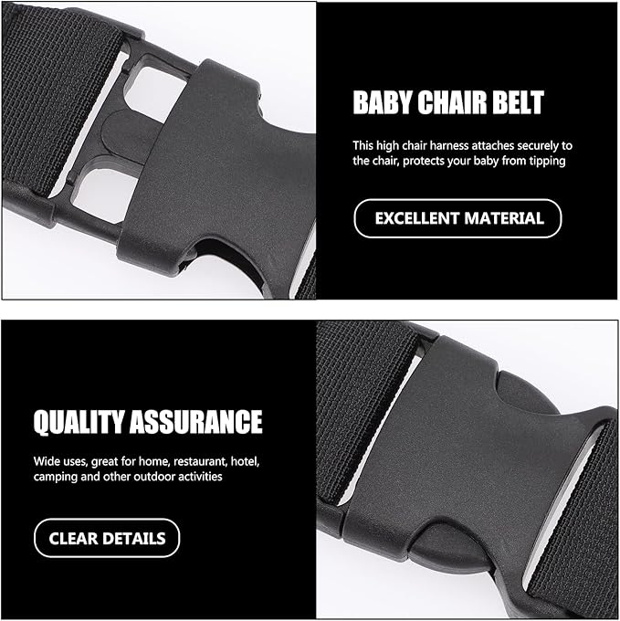 Kisangel 3pcs Toddler Safety Highchair Universal Straps Belt High Pushchair Pram Belts Shopping Harness Strap for Buggy Supermarket Kids Baby Adjustable(37.34X1.49X0.39in)