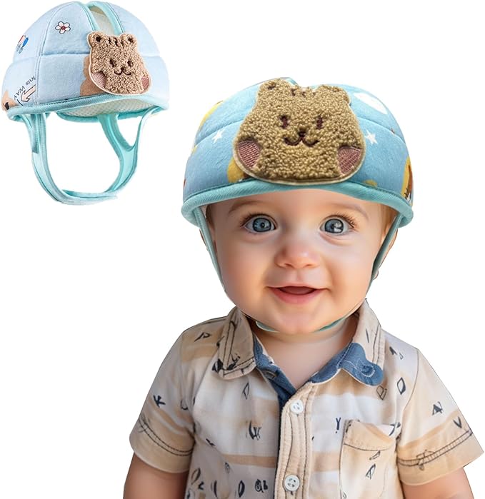 Soft Infant Safety Helmet,Baby Helmet for Crawing Walking,Baby Helmet 1-2 Years for Anti-Fall Head Protector,Adjustable
