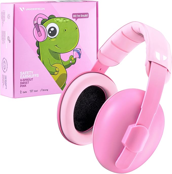 Vanderfields - Hearing Protection Ear Muffs - Over 33 dB (2K Hz) Broad Noise Cancelling Sound Reduction - Baby and Toddlers