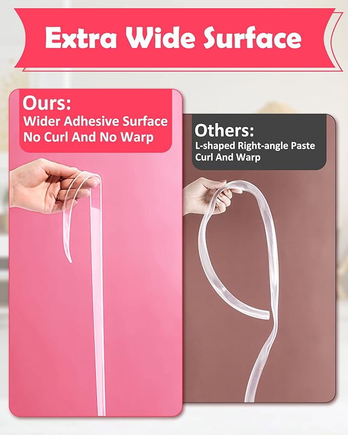 Baby Proofing, Clear Edge Protector Strip, Soft Corner Protectors for Kids, Baby Child Safety Corner Guards for Furniture Against Sharp Corners for Tables, Drawers, Sink, Wall 1.2in x 16.4ft