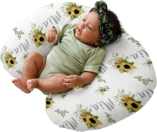 Dyoart Baby Nursing Pillow Cover,Personalized Soft Nursing Covers,Custom Name Breastfeeding Pillow Slipcover for Bottle Feeding,Gifts for Toddler Infant(23"x19"x5.5")(one Size)