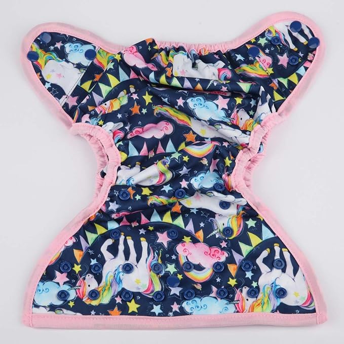 Baby Diaper Cover Nappy One Size 8lbs to 36lbs for Girls (Dream Horse)