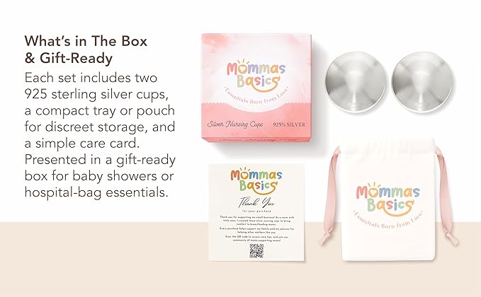 925 Silver Nipple Cups | Nipple Covers for Breastfeeding, Nursing Cup & Nipple Shields for Breastfeeding Newborn | Silver Cups, Breast Shield & Breastfeeding Essentials