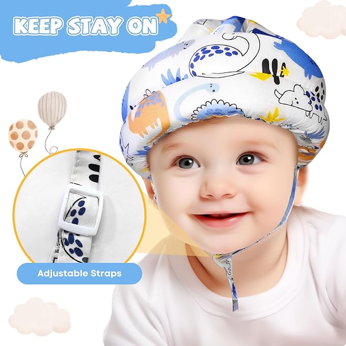 Baby Helmet for Crawling Walking,Head Protector for Infant No Bumps Soft Cushion Toddler Safety Headguard Adjustable Protective Cap