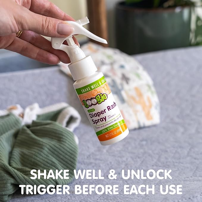 Boogie No-Rub Diaper Rash Spray - (3 Pack) 1.7 fl oz - Diaper Cream Spray for Infants and Babies - Touch-Free Application - Baby Essentials