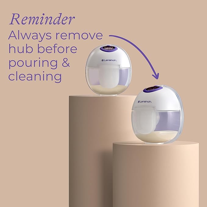 Lansinoh Discreet Duo Wearable Breast Pump, Hands Free Breast Pump, 4 Pumping Modes, 9 Levels Hospital Strength Suction, LED Display, Leak-Resistant Design, 2 Breast Flange Sizes Included: 24mm & 21mm