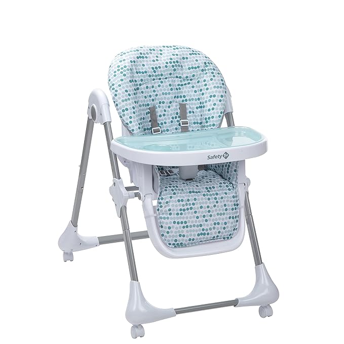 Safety 1st High Chairs for Babies and Toddlers, 3-In-1 Grow and Go with Tray and Adjustable Seat, Raindrop