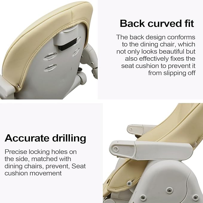 High Chair Cushion Replacement, PU Leather Baby High Chair Cover, Non-Slip Baby Dining Chair Cover Seat Padded Cushion for Pegs Pere_go, Siesta Zero3
