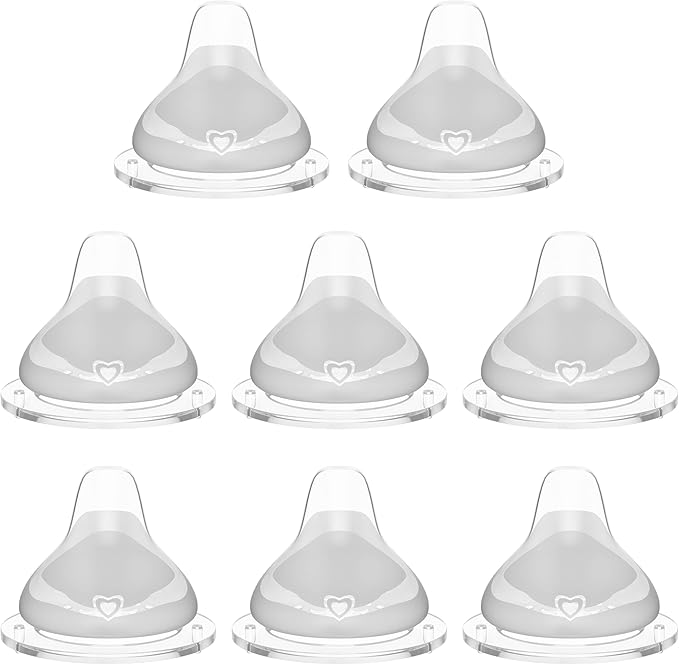 8pcs Replacement Baby Silicone Spout Nipple for NUK Activity and Learner Cup, Soft Transition Spout for Sippy Cups, Silicone BPA-Free, Leak-Proof, Easy Transition from Bottle to Cup