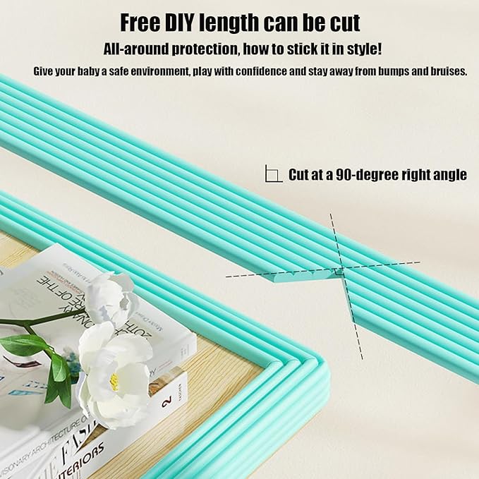 Baby Proofing Edge Corner Protector,Edges with Furniture Desk Edge Cushion& Edge Safety Bumpers,Corner Protector for Baby,Soft Rubber Foam Guard,16.4ft Black