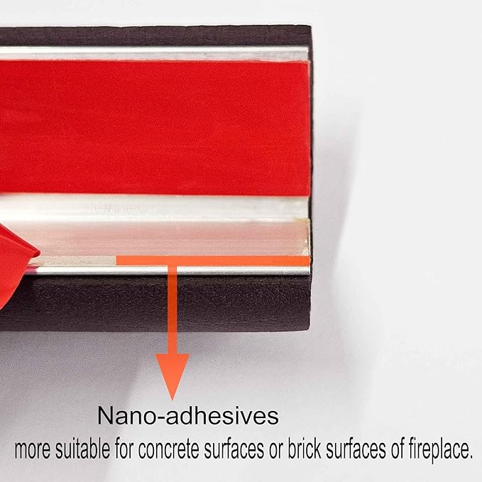 Fireplace Bumpers with 4 Corner Protectors, Heat Resistant Alloy Insulation Backs, Baby Proofing Stove Hearth Pad Kit, Edge Cushion Foam Soft Guard, Total 14.5ft. Brown