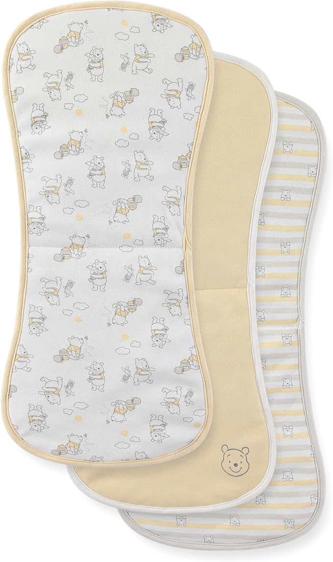 Disney Baby Burp Cloths 3-Pack – Mickey Mouse and Minnie Mouse Soft Absorbent 20" x 10" Leakproof Burping Rags for Baby Boys Girls & Unisex Newborns & Infants