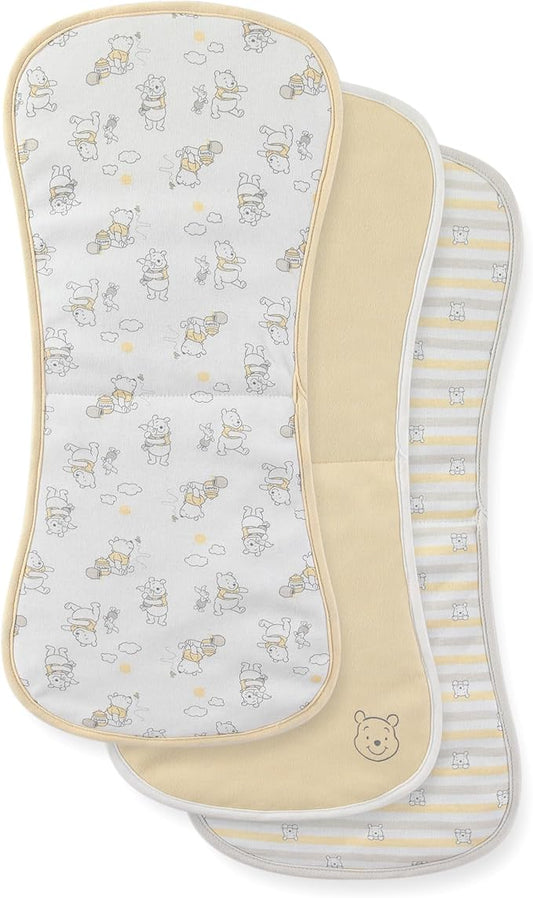 Disney Baby Burp Cloths 3-Pack – Mickey Mouse and Minnie Mouse Soft Absorbent 20" x 10" Leakproof Burping Rags for Baby Boys Girls & Unisex Newborns & Infants