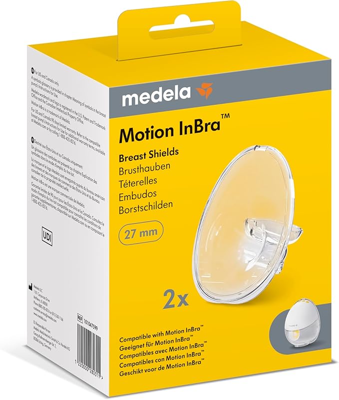 Medela Replacement 27mm Breast Shield, 4 oz, 2-Pack, Designed for Motion InBra Breast Pump