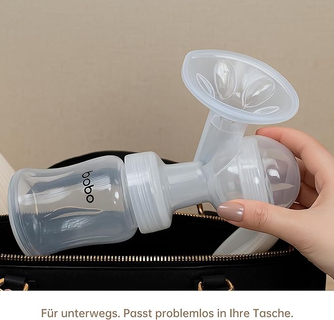 YOHKOH Manual Breast Pump with Silicone Cushion - Ultra Comfort & Quiet, BPA Free, 180ml (6oz) Milk Collector, Portable Breast Milk Catcher Baby Feeding Pumps