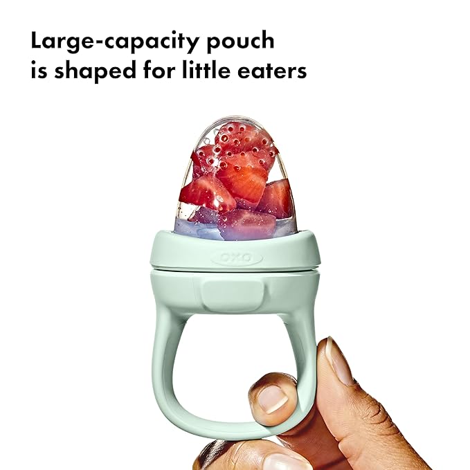 OXO Tot Silicone Self-Feeder 2 Pack - Opal and Blossom