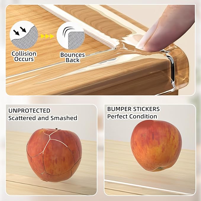 Clear Edge Protector & Corner Protectors, 1.6in（W x 6.6FT(L), Baby Proof Corner Guards for Sharp Edges, Safety Bumper Strip for Furniture, Drawers, Tables & Cabinets